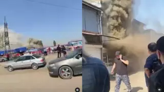 Алматыда барахолкадан өрт шықты