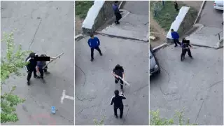 Теміртауда баласы үшін атыс шығарған әкенің видеосы жарияланды