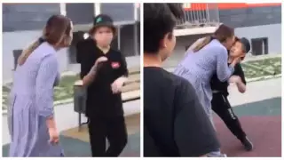 Алматыда балаларды ұрып-соққан әйел видеоға түсіп қалды