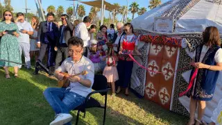 Ұлттық домбыра күні: Израильде киіз үйдегі көрме ашылды