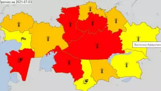 Бес өңірде ауа райына байланысты "қызыл" деңгей жарияланды