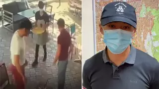 Алматы кафесінде даяшыны ұрған ер адам кешірім сұрады