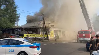 Алматыдағы атақты дүкен өртенді