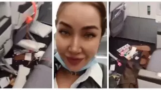 Бортсерік ұшақта Нұр-Сұлтан жолаушылары қалдырған қоқысты көрсетті