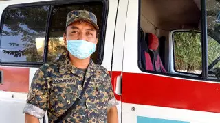 Ұлттық ұлан қызметкері Жамбыл облысындағы ТЖ кезінде тұрғынға көмектесті