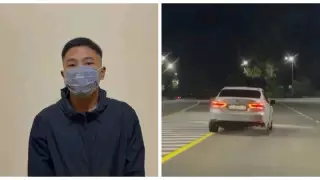 Алматыда қасақана қарсы жолаққа шыққан жүргізуші ұсталды. Ол кешірім сұрады