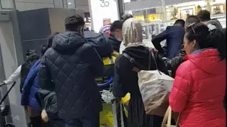 Алматы әуежайындағы ұзын-сонар кезек видеоға түсірілді