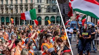 Италияда вакцина паспортына қарсы жаппай наразылықтар басталды