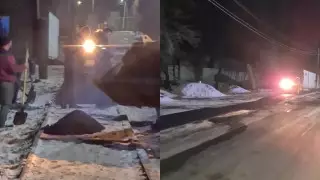 Талғарда қардың үстіне асфальт төселген: әкім орынбасарына қатаң сөгіс берілді