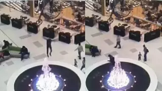 Астаналық жігіт сауда орталығының 2-қабатынан фонтанға секірді