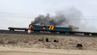 Маңғыстауда вагон өртеніп кетті