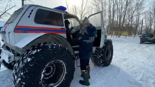 Қостанай облысында бала ауруханаға қарда жүретін көлікпен жеткізілген