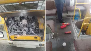 Ақтөбеде балалар лық толы мектеп автобусынан өрт шыққан