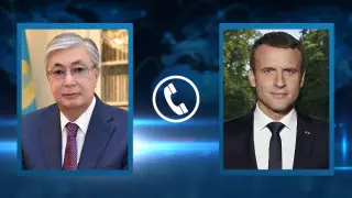 Президент Тоқаев Макронмен телефон арқылы сөйлесті