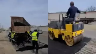 Маңғыстауда екі ауыл тұрғындары өз қаражатына асфальт төседі