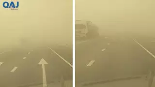 Маңғыстау облысында шаңды дауыл салдарынан жол учаскесі жабылды