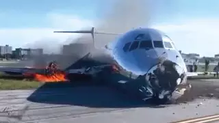 126 жолаушысы бар ұшақ қону кезінде өртенді