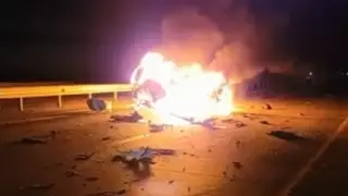 Павлодар облысында жол апаты кезінде жолаушы өртеніп кетті