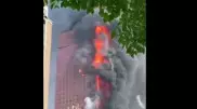 Қытайда аз уақыт ішінде зәулім ғимарат өртке оранды