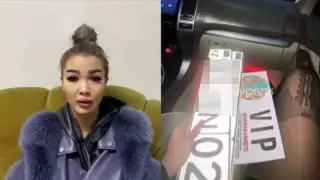 Қаскелеңде "VIP-рұқсат қағазбен" көлік жүргізген қыз халықтан кешірім сұрады