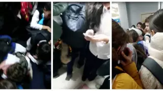 "Құлаған қызды аттап өтіп жатыр". Талғар мектебіндегі дүрбелең видеоға түсірілді