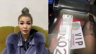 Қаскелеңдік "ВИП-казашка" жол ережесін бұзғанын тағы видеоға түсірген