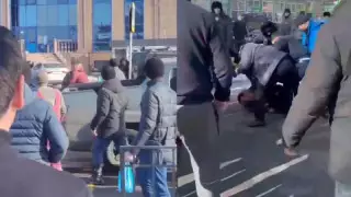 Алматыда ер адам көлік ұрлап, ұсталған кезде өзін пышақтап тастаған