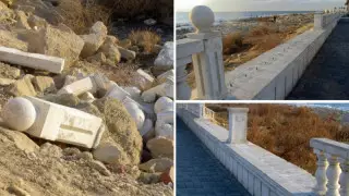 Ақтауда белгісіз адамдар жағалаудағы балюстраданы қиратып кеткен