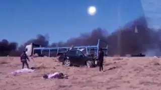 Маңғыстауда жол апатынан кейін көлік өртеніп, төрт адам қаза тапты