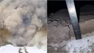 Ресейде бір түбекті түгелдей күл басып қалды. Видео