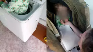 Павлодар облысында бес жастағы бала кір жуғыш машинаға кептеліп қалған