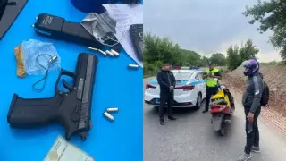 Алматыда курьерден ұрланған тапанша мен оқтар табылды