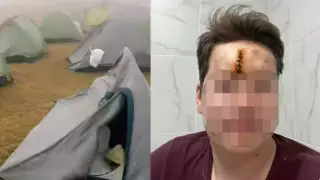 Асы үстіртінен қайтар жолда көлік тасқа соғылып, алматылық жігіт жарақат алған