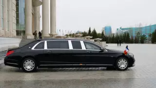 Астанада Франция президентінің кортежі видеоға түсірілді