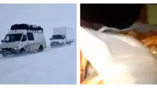 Ақтөбе облысында қарлы боранда тасжолда қалып қойғандарға нанды 1300 теңгеден сатқан
