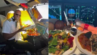 Экипаж командирі әуеде ұшқыштар қалай тамақтанатынын көрсетті