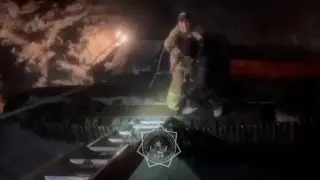 Алматы облысында экскаватор жүргізушісі өзенге аударылып кеткен