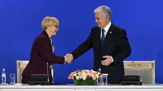 Тоқаев пен Наташа Пирц-Мусар Қазақстан-Словения бизнес-форумына қатысты