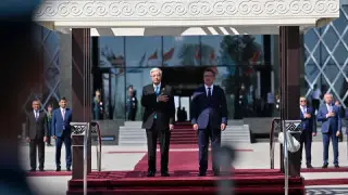 “Ынтымақ Ордо“ резиденциясында Жапаров Тоқаевты қарсы алды