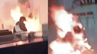 Алматыдағы өзін-өзі өртеу оқиғасы: жаңа видео пайда болды