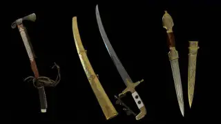 Қанжар, айбалта, былғары белдік: Мәсімовтің сарайынан не сатылып жатыр?