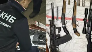 Калашников, тапанша, граната - ҰҚК тәркіленген қару-жарақты көрсетті