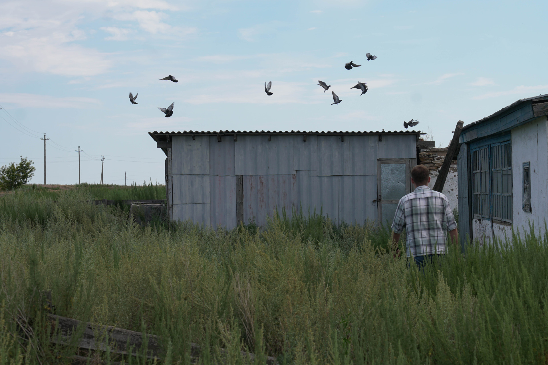 Корреспонденты редакции обходят дома в брошенном селе Акбулак. Фото:©️ Tengrinews.kz / Маржан Куандыкова