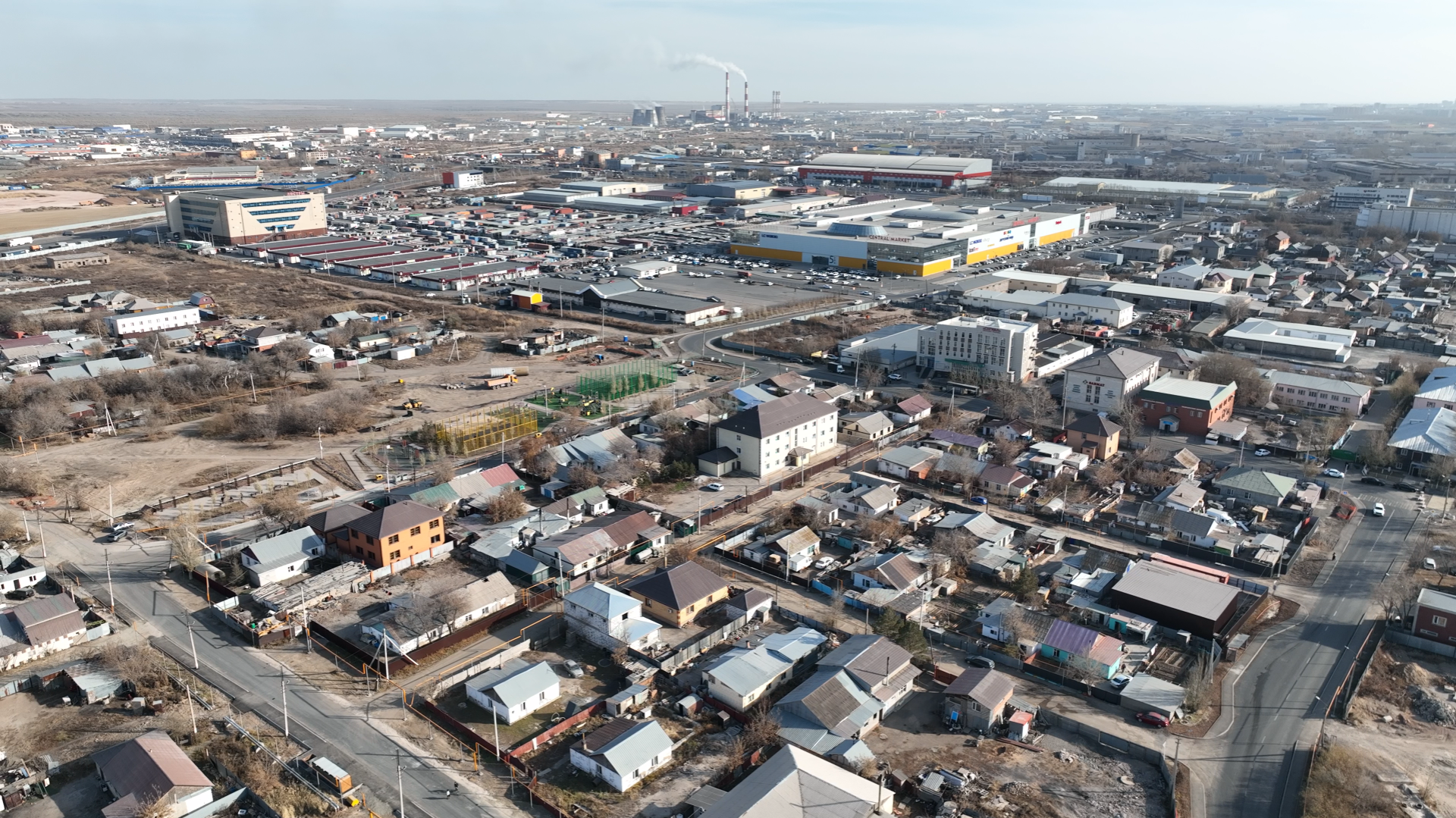 Район Кирпичный, Астана. Фото: ©️ Tengrinews.kz / Маржан Куандыкова. Снято с дрона