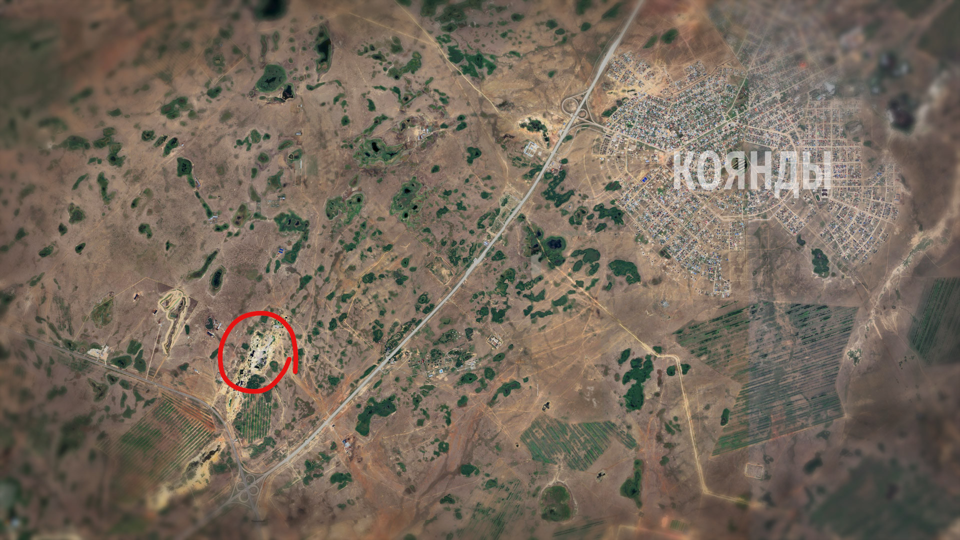 мусороперерабатывающий завод в Коянды карта