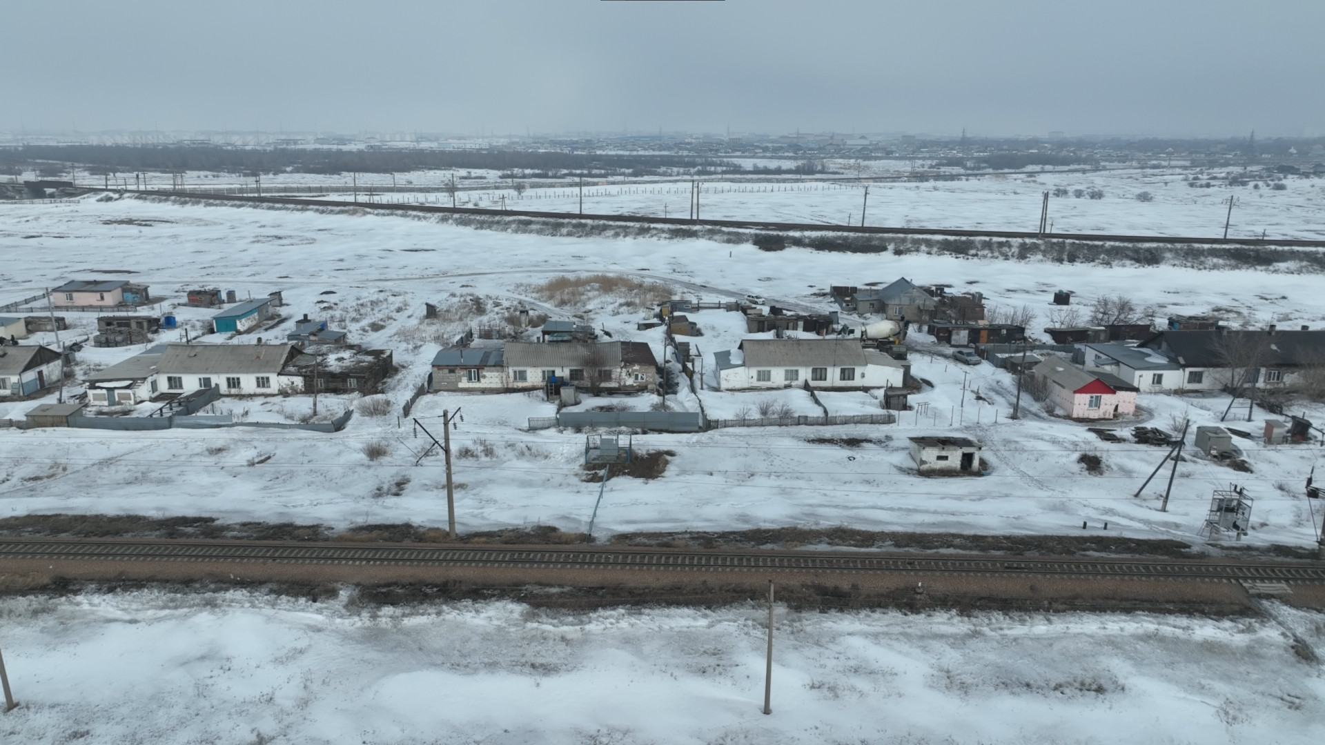 Дома в микрорайоне на 804-м километре, съёмка с дрона