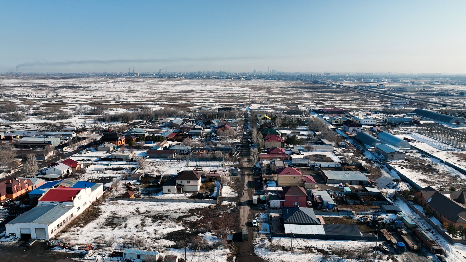 Жилмассив Нефтяников, вид на дома сверху 