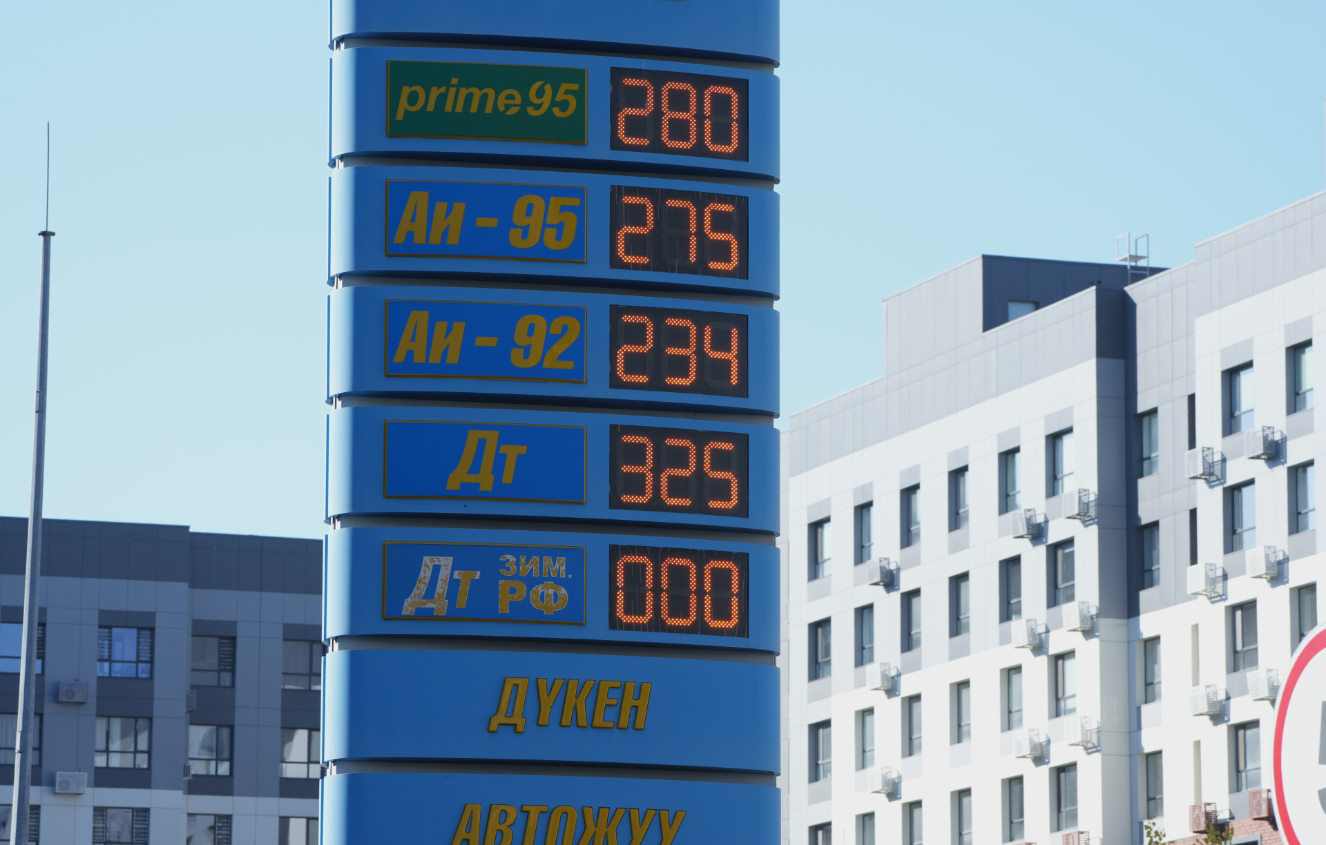 цены на бензин РК