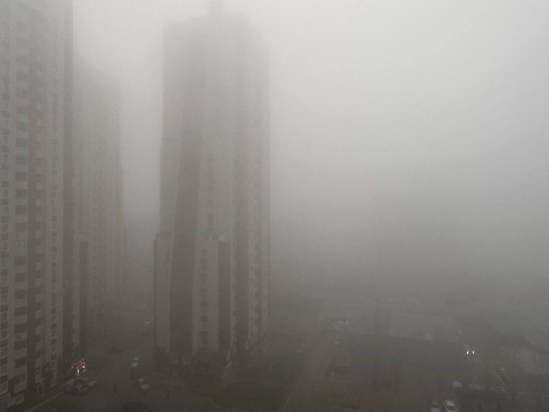 Астана сильный туман