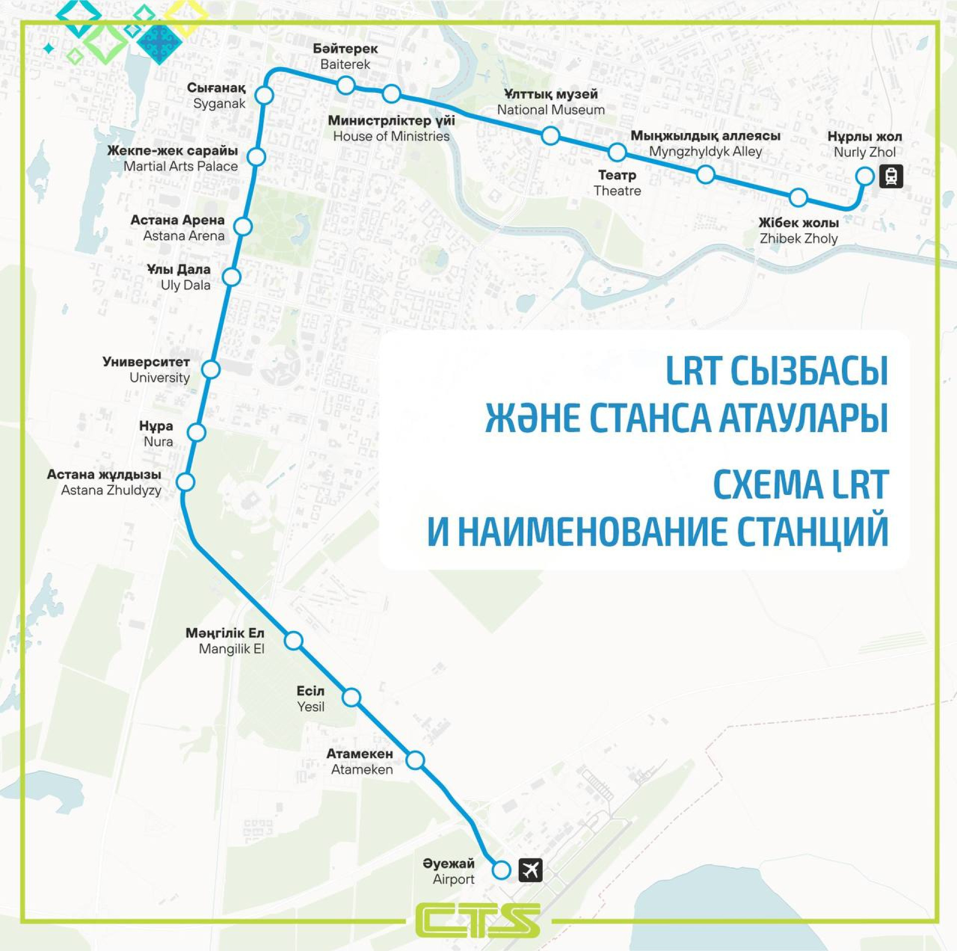 схема Астана LRT